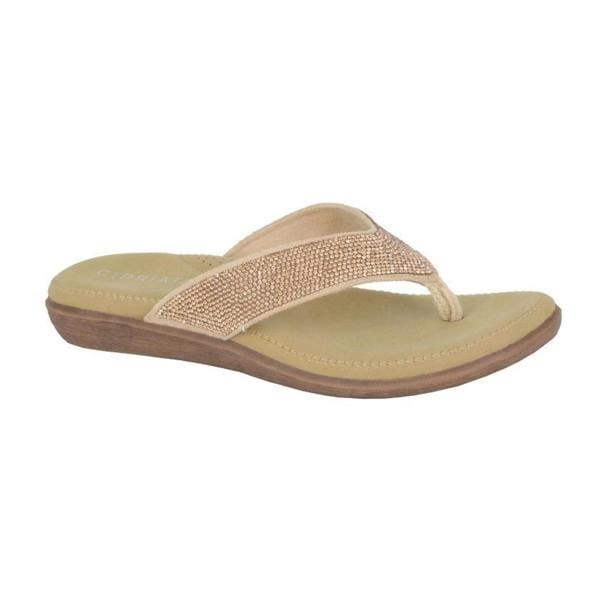 Cipriata Cipriata ALCEE Womens Toe-Post Sandals Gold