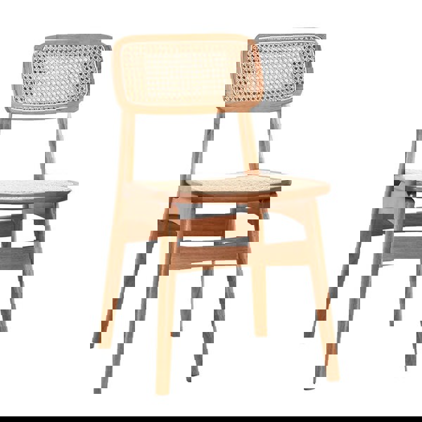 Patten Rattan Dining Chair, Solid Wood-Rit Concept-Rit Concept