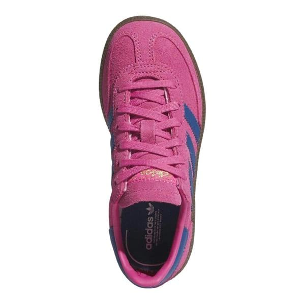 Adidas Childrens/Kids Handball Spezial 3 Stripes Suede Shoes - Shock Pink/Blue - 
