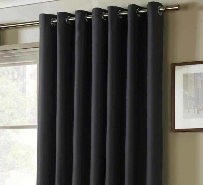 Luxury Living Plain Blackout Ring top Curtains