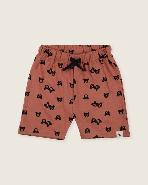 organic cotton Red Bear Print Shorts - image 1