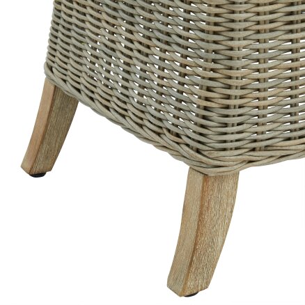 Wyld Haus Sorrento Outdoor Grey Wicker Dining Chair with Cushion