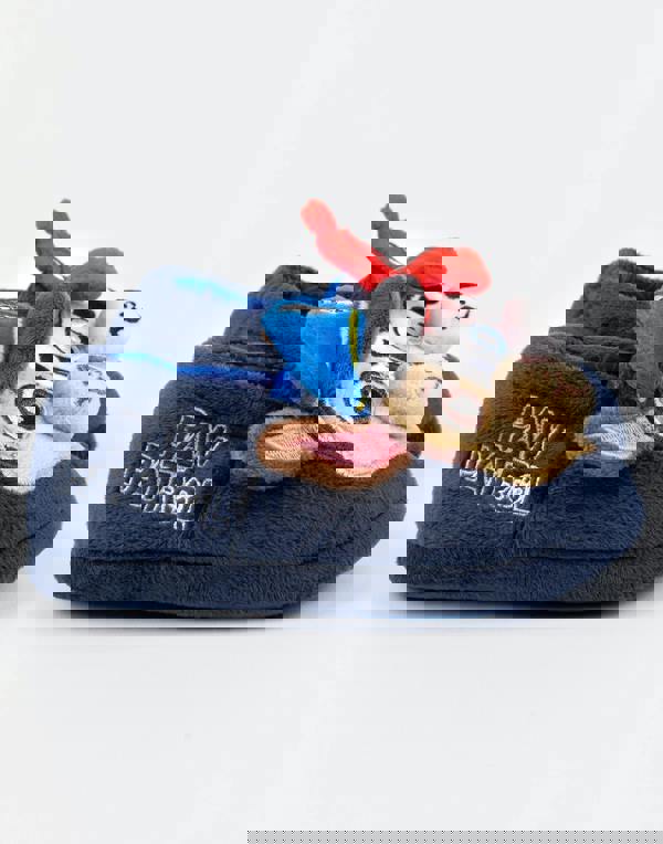 Paw Patrol Boys Blue 3D Characters Applique Slip On Loafer Slippers