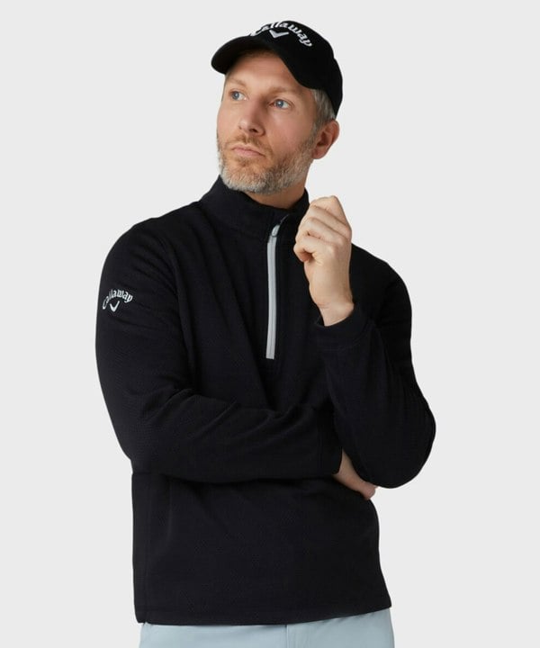 Callaway Golf Men's Callaway Golf Hex Fleece Half Zip Mid Layer {CG-KFD040}