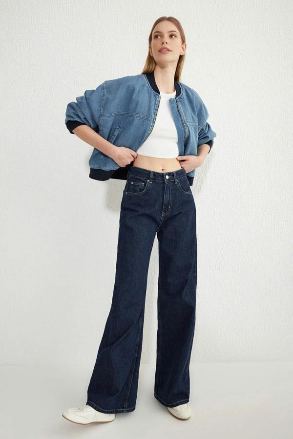 WOVCOR Normal Waist Wide Leg Jeans