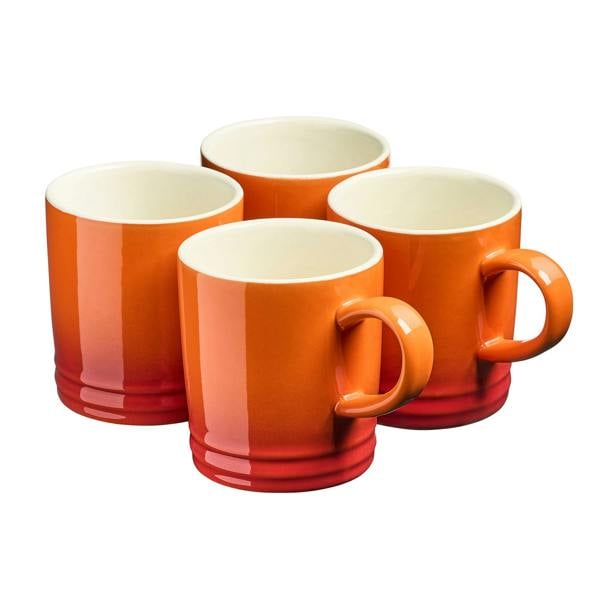 Cooks Professional 4 Piece Midi Coffee Mug Set | 240ml | Orange