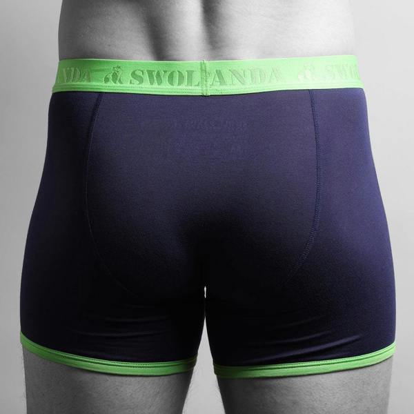 SWOLE PANDA Bamboo Boxers - Navy / Green Band