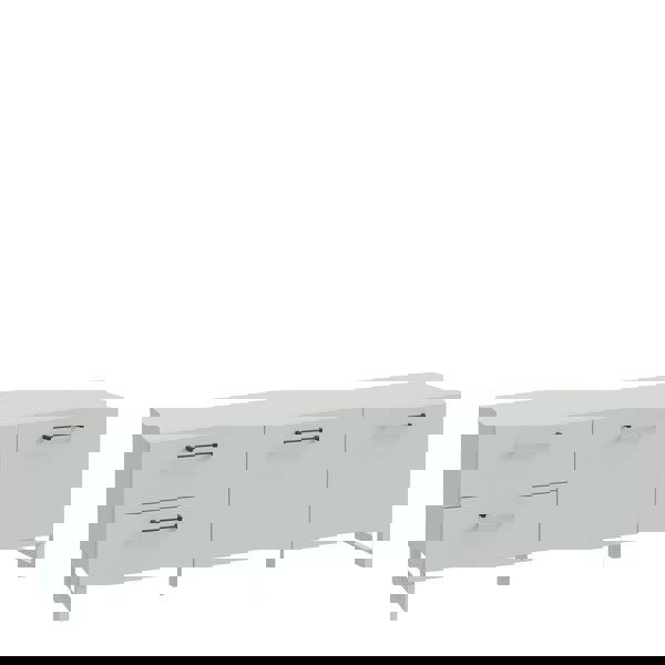 Furniture To Go Sali 2 Door 2 Drawer TV Unit in Light Grey