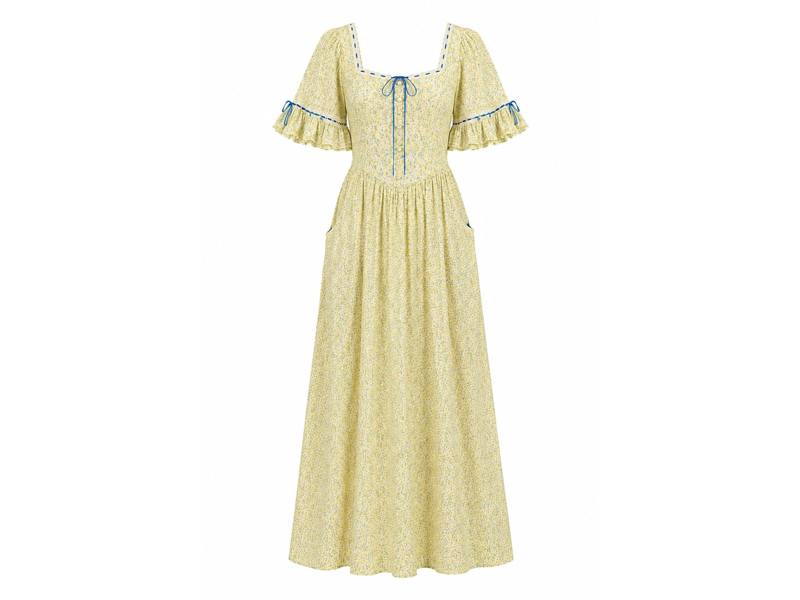 Rose & Nancy Mori Lemon Print Maxi Dress
