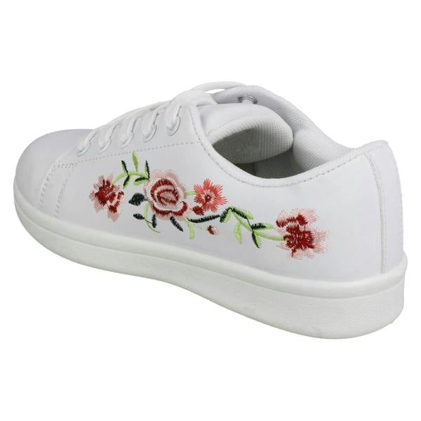 Spot On Girls Spot On Embroidered Flower Pumps H2471