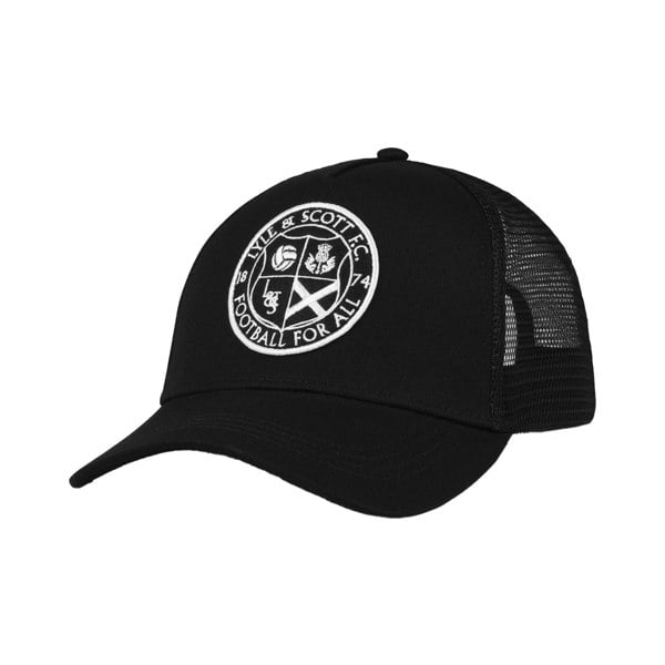 Lyle & Scott Mens Football For All Trucker Cap - Jet Black