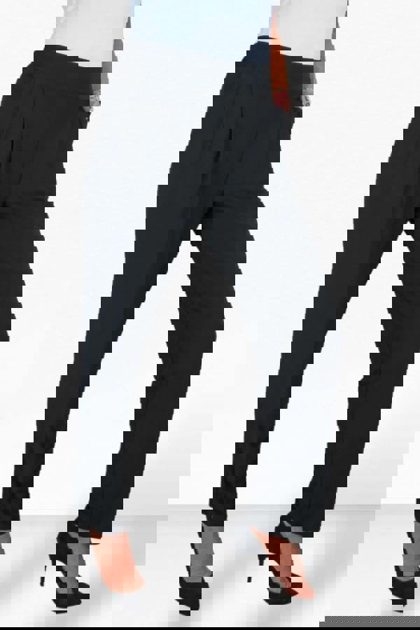 Paulo Due Women's Smart Office Trouser with Pull On Elastic Waist