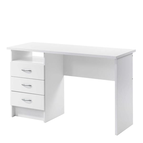 Wyld Haus Billabong White Wooden Office Desk 3 Drawers