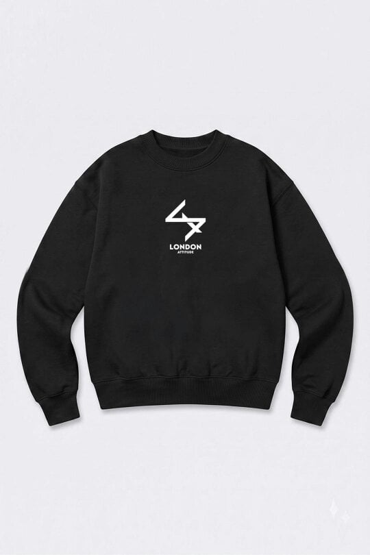 London Attitude Oversized LDN Original Creators Sweatshirt in Black