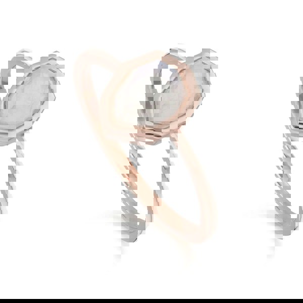 271R025503925 Irregular B Gem Rainbow Moonstone Ring in Rose Gold Plated Silver 1