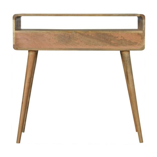Artisan Furniture Curved Oak-ish Console Table