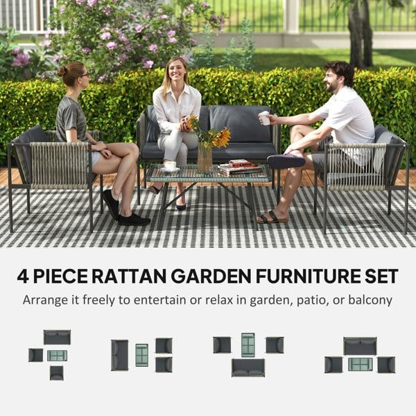 Rattan Sofa Set