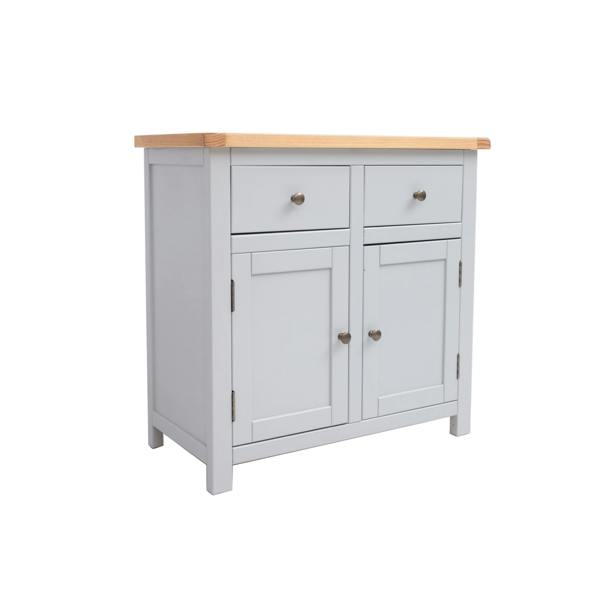 Cabinet Bits Argenta Light Grey 2 Drawer 2 Door Sideboard Brass Knob