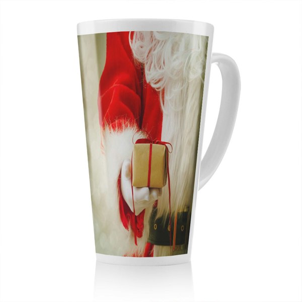 Benjamin Tate Design Santa Claus Gloved Hands Dining Latte Mug