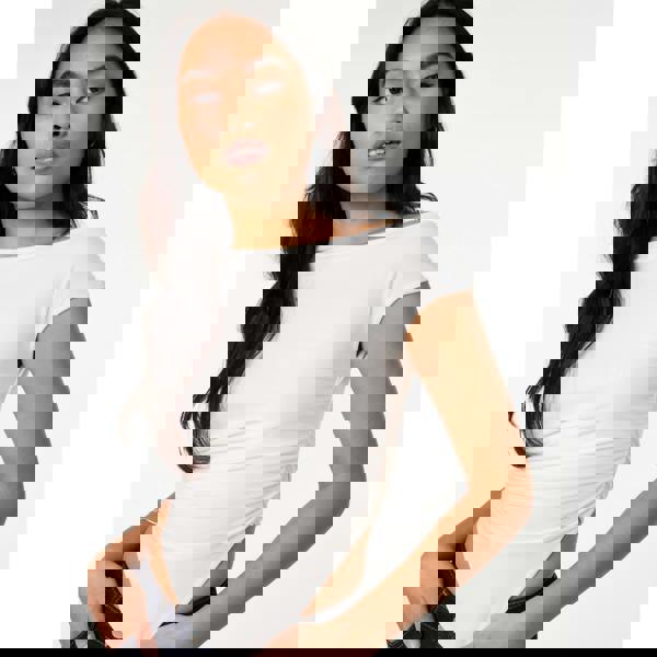 Pink Vanilla Asymmetric Shoulder Top