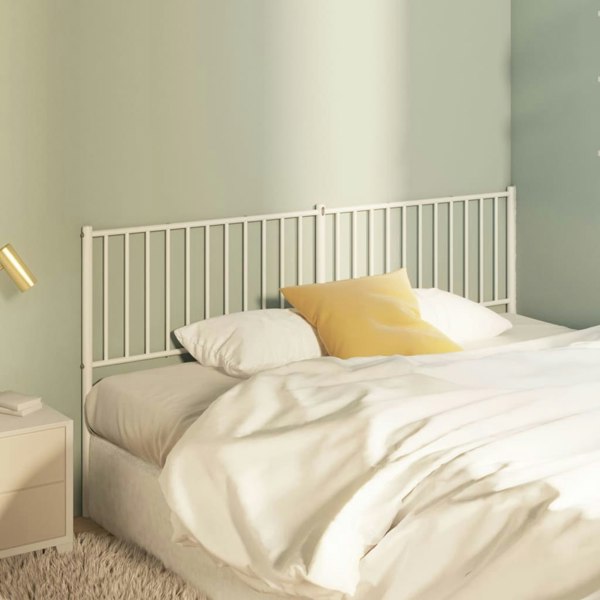 Berkfield Metal Headboard White 180 cm