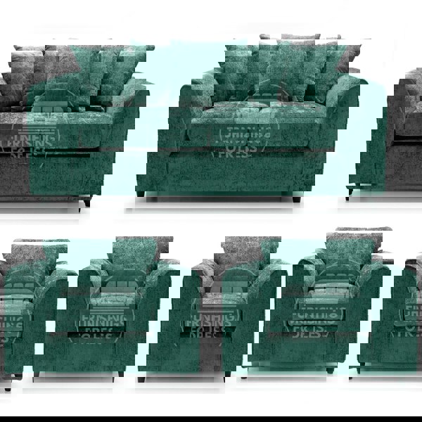 Furnishings For Less Monaco Chenille Fabric 3 Seater and 2 Armchairs