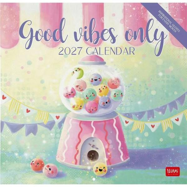 Good Vibes Only Calendar 2027, Wall Calendars, Month To View, Lifestyle, Gift