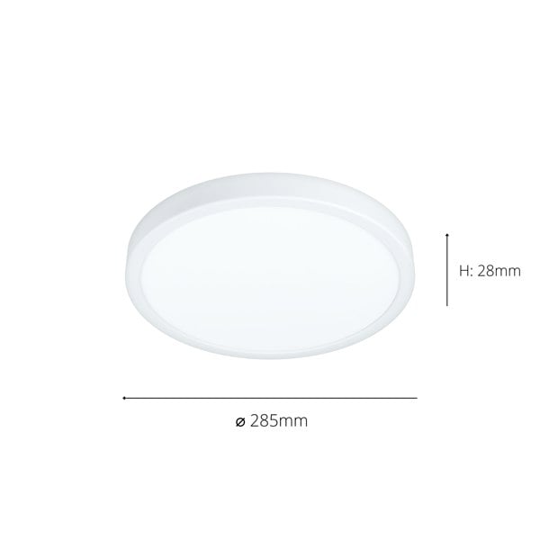EGLO Fueva 5 1-Light LED White Circular Ceiling Light