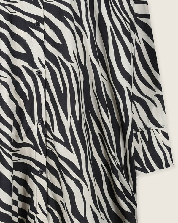 Jess Multicolour Zebra Streak Midi Shirt Dress- image 5