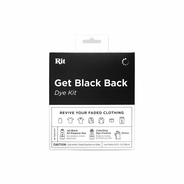 Rit Get Black Back Dye Kit - Restore Faded Black 2x 8oz