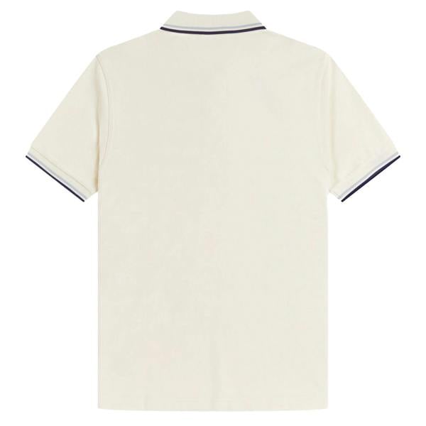 Fred Perry Twin Tipped Polo Shirt Ecru/Dusky Blue/French Navy