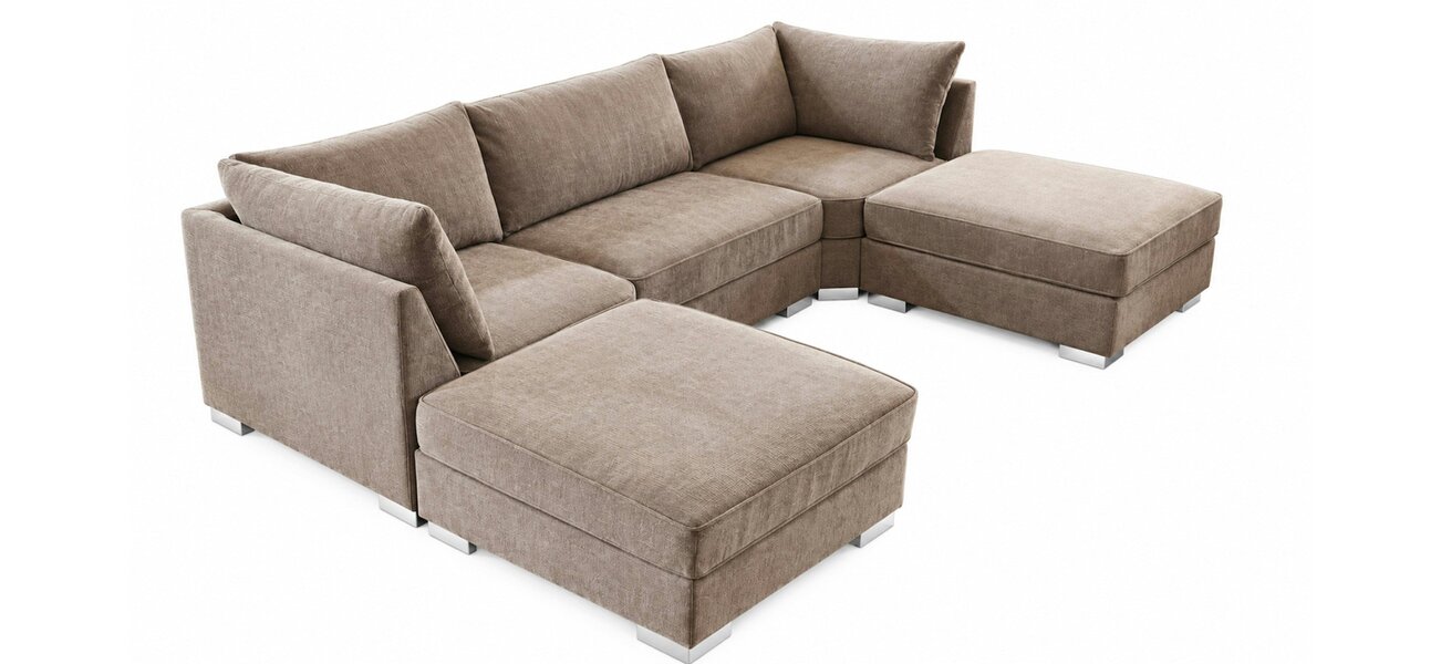Outdoor Living The Wentworth U-Shaped Modular Corner Sofa with Deep Seat