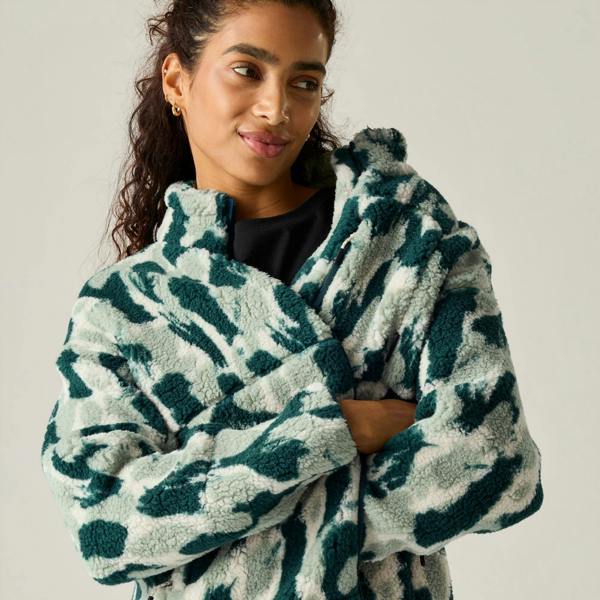 Regatta Womens/Ladies Roswind Brush Stroke Water Resistant Fleece Jacket - Deep Pine - 