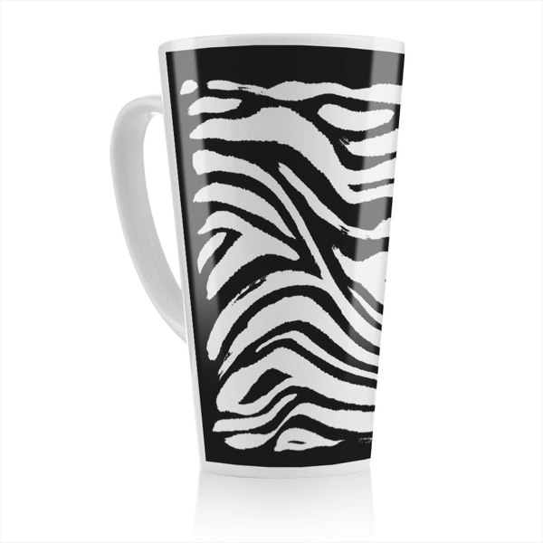 Benjamin Tate Design Zebra Print Latte Mug