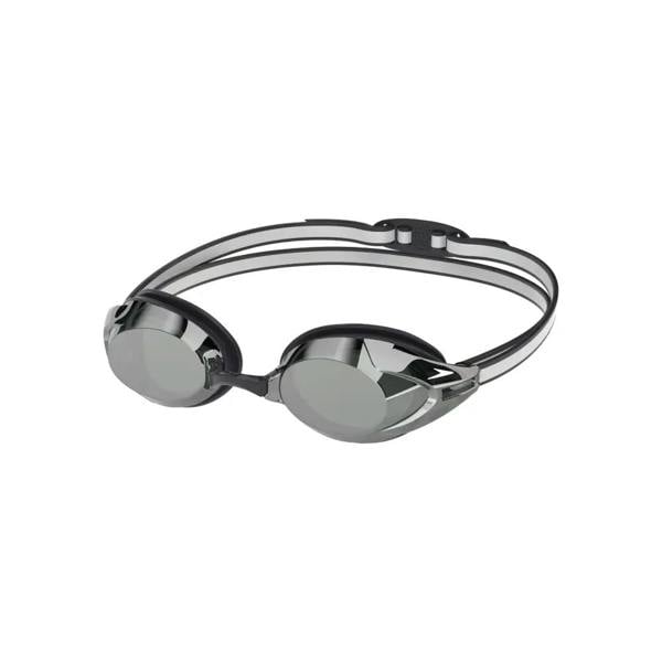 Speedo Vanquisher 3.0 mirrored swim goggle in sleek silver with adjustable strap