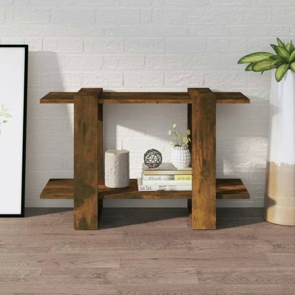 Berkfield Book Cabinet/Room Divider Smoked Oak 80x30x51 cm