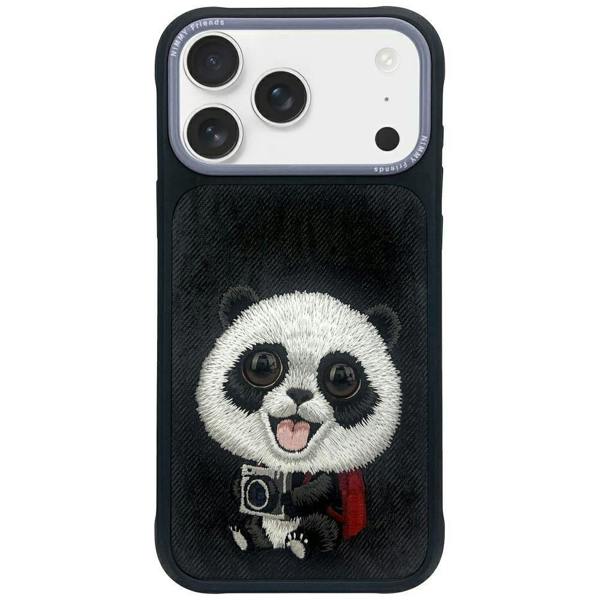 Nimmy Friends Nimmy Big Eye Cute Pet Travel Panda Case with MagSafe for iPhone 17 Pro 6.3" Black Grey - N-XDY-IP17-PRO-06-A