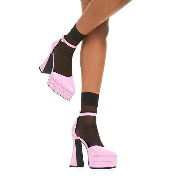 Lamoda Platform Boots Tear of Joy Pointed Toe Straps Pink, Bold Boots