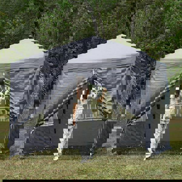 Gr8 Garden Premium 3x3m Grey Pop-Up Gazebo with Side Panels