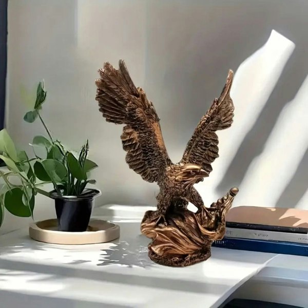 smartbies Ancient Eagle Sculpture - Nordic Modern Resin Home Decoration for Living Room, Study, or Office | Elegant Gift Idea