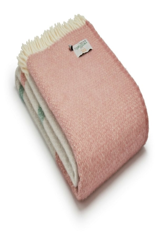 HomeSpace Direct 100% Pure British New Wool Brecon Throw Blanket Made in Wales