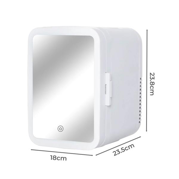 Spector Mini Fridge Portable Cooler Warmer with Mirror 5L for Bedroom Office Car