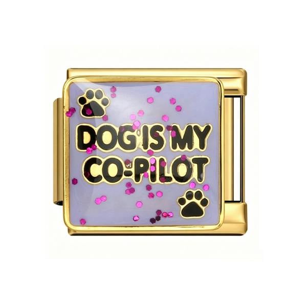 Serafina Dog Is My Co-Pilot | Italian Style Bracelet Charm