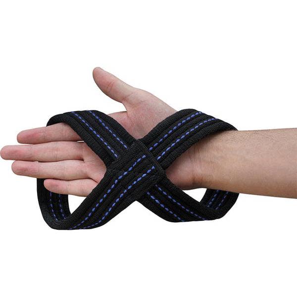 RDX Sports GYM LIFTING COTTON 8 STRAPS BLUE
