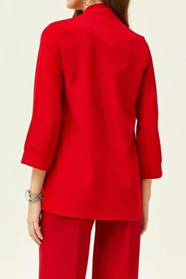 Hoxton Gal Satin Shawl-Collar Blazer