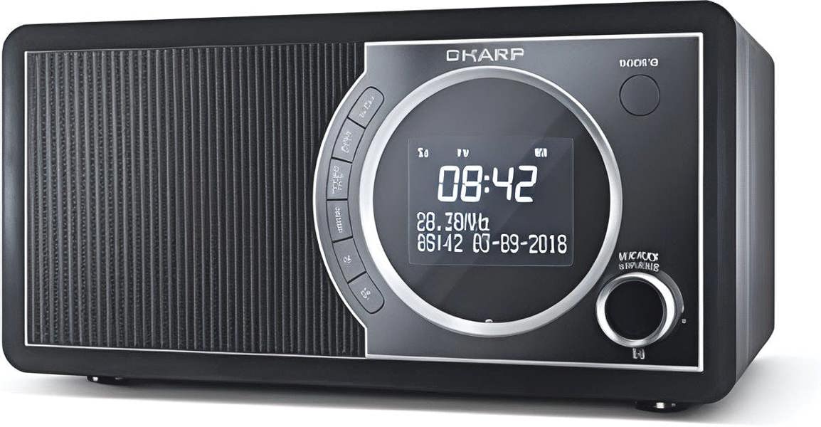 magicvision.uk SHARP DR-450 Digital Radio DAB/DAB+/FM with Bluetooth 4.2, Alarm Clock and LCD Display