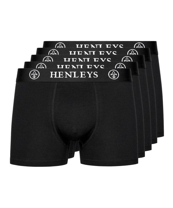 Henleys McBlacken Boxers 5pk Black