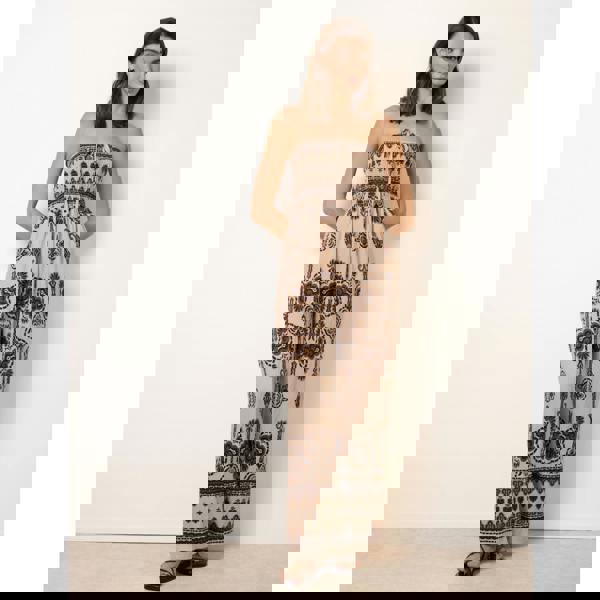 Blue Vanilla Tribal Print Jumpsuit