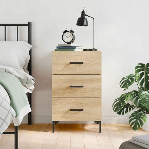 Berkfield Bedside Cabinet Sonoma Oak 40x40x66 cm Engineered Wood