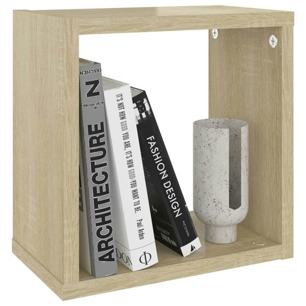 Berkfield Wall Cube Shelves 2 pcs Sonoma Oak 26x15x26 cm
